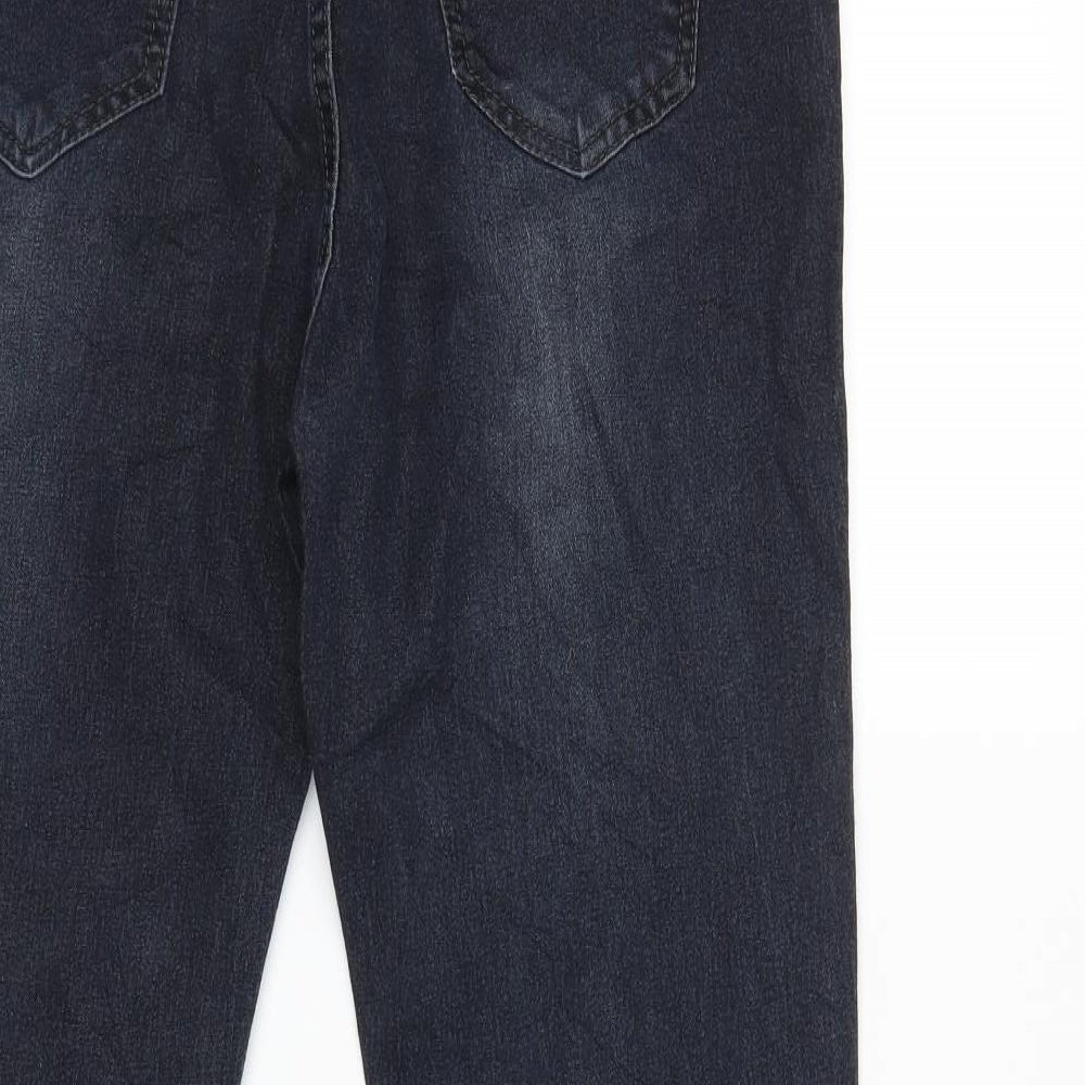 X-MAX Womens Blue Denim Straight Jeans Size 32 in L31 in