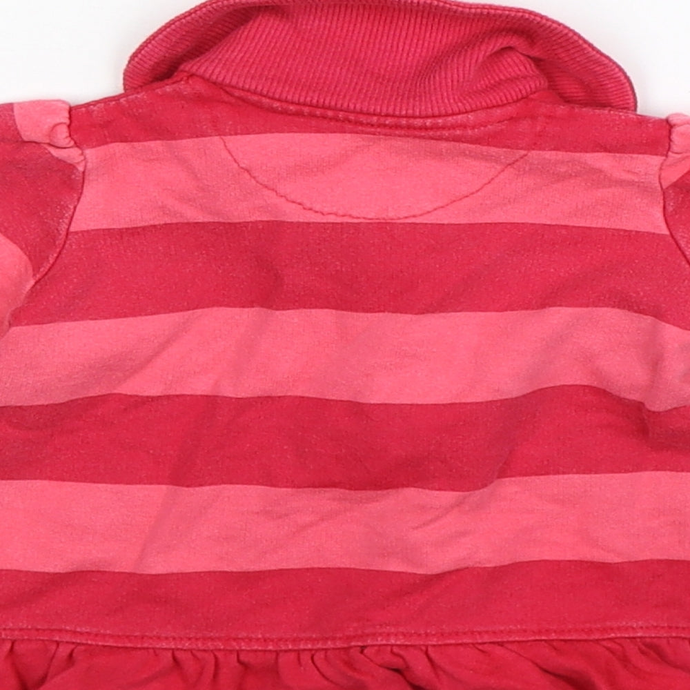 George Girls Pink Striped Jacket Size 6-9 Months