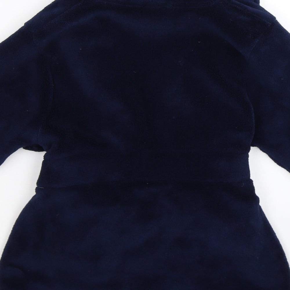 Dunnes Stores Boys Blue Solid Fleece Robe Size 3-4 Years