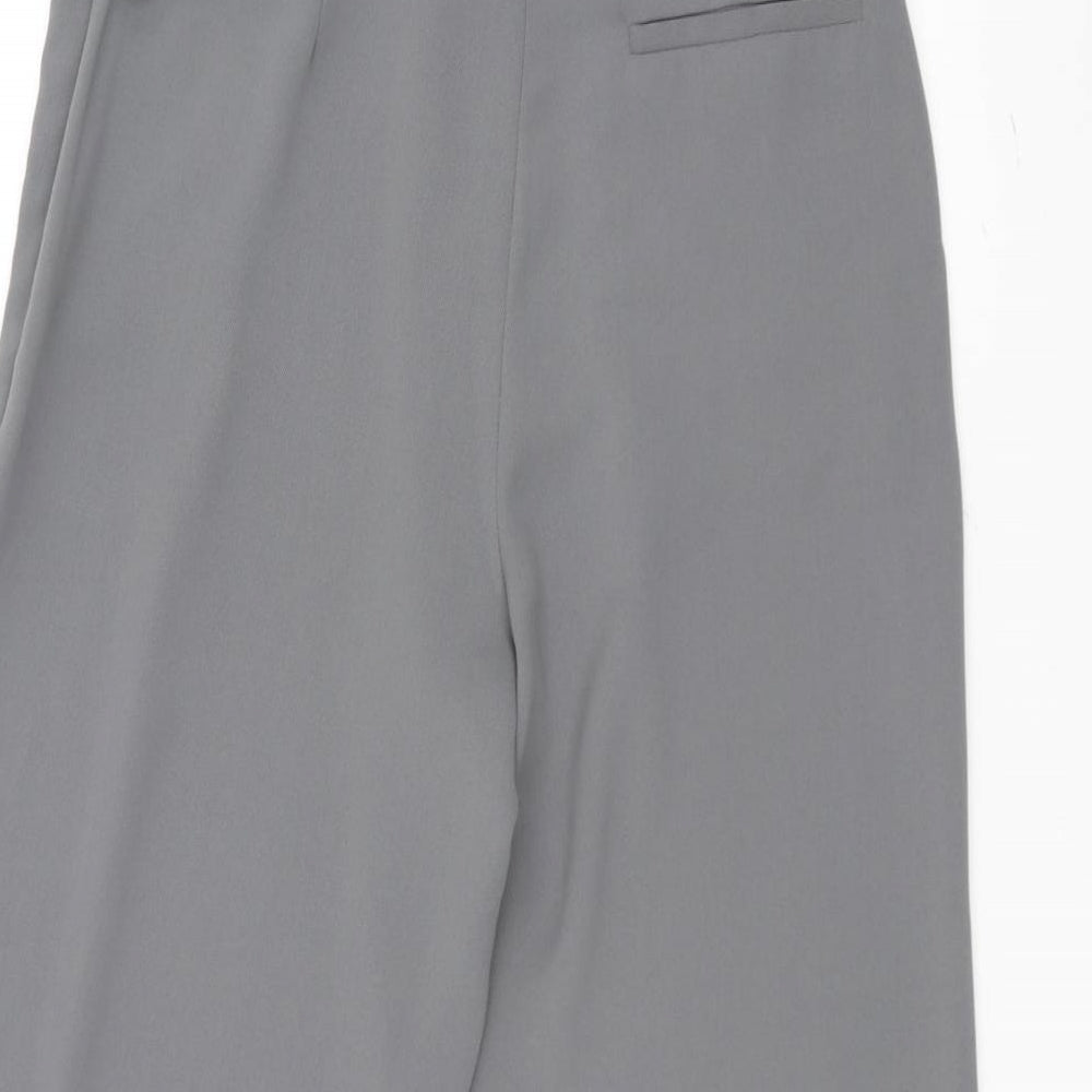 NEXT Womens Grey Trousers Size 12 L24 in - Belted