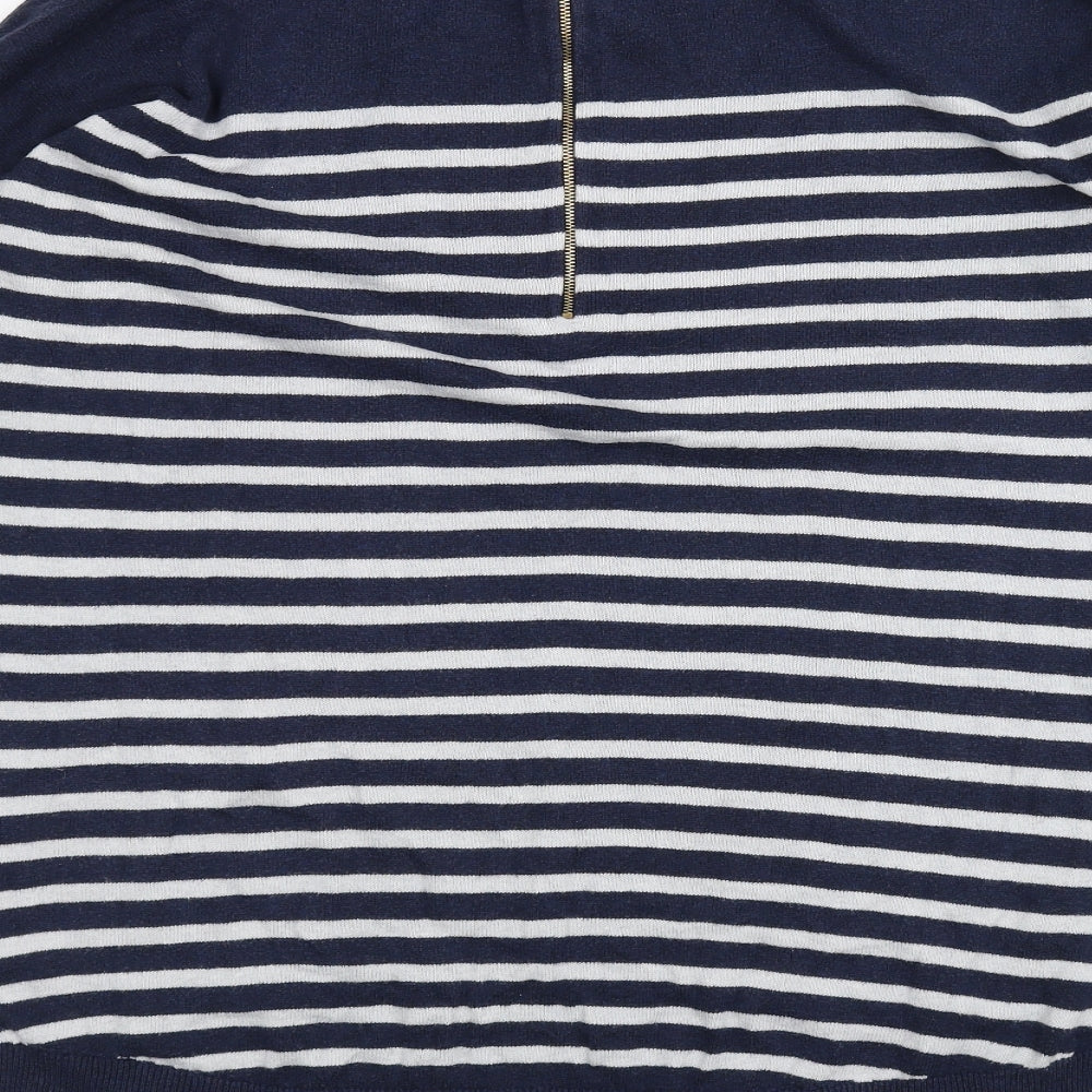 Atmosphere Womens Blue Striped Pullover Jumper Size L