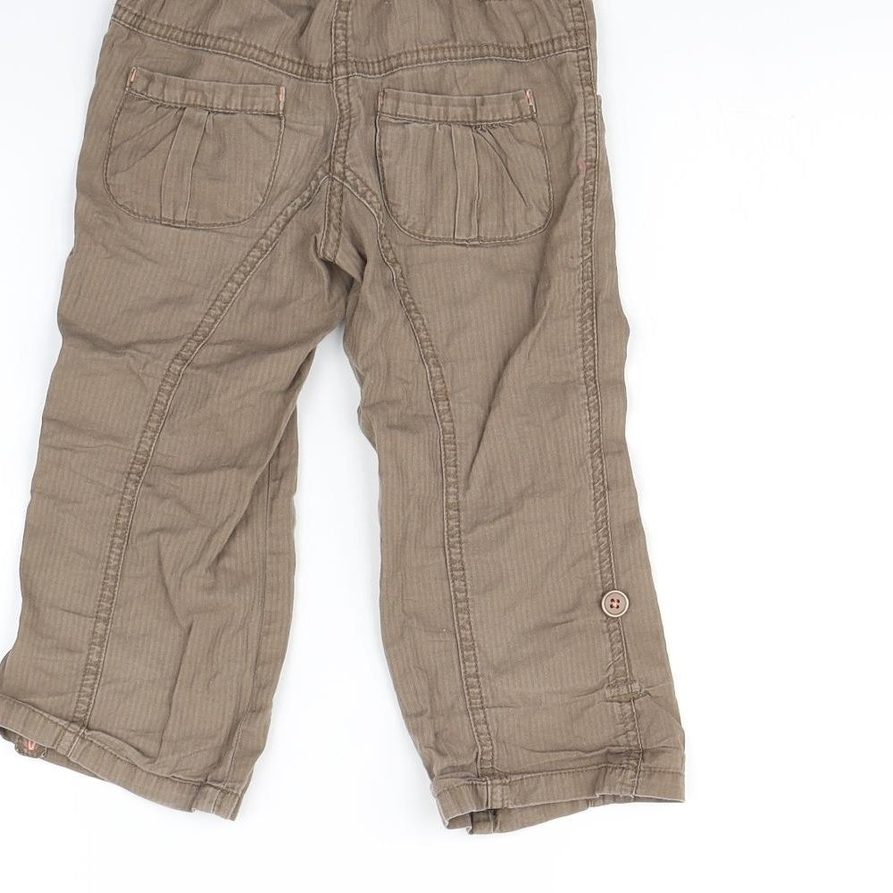 TU Girls Brown Cargo Trousers Size 18 Months