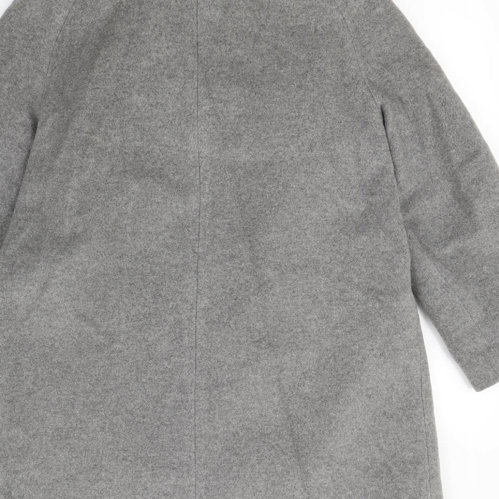 Noto Womens Grey Overcoat Coat Size 14