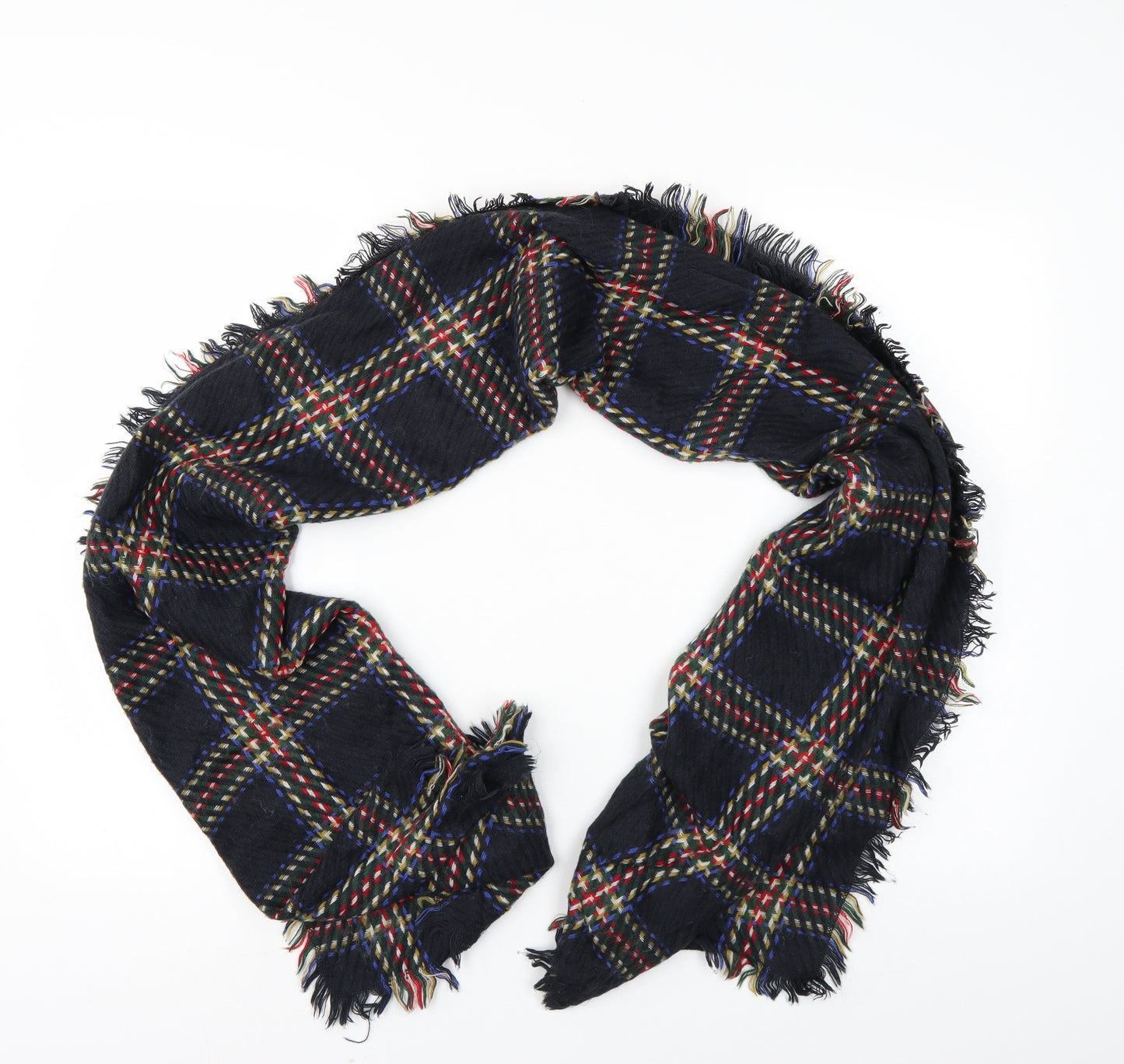Preworn Womens Multicoloured Check Shawl/Wrap