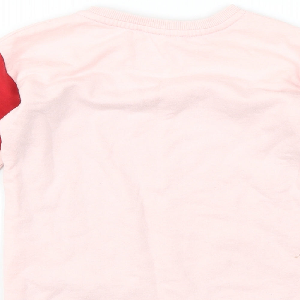 Primark Girls Pink Striped Pullover Sweatshirt Size 3-4 Years - Bonjour