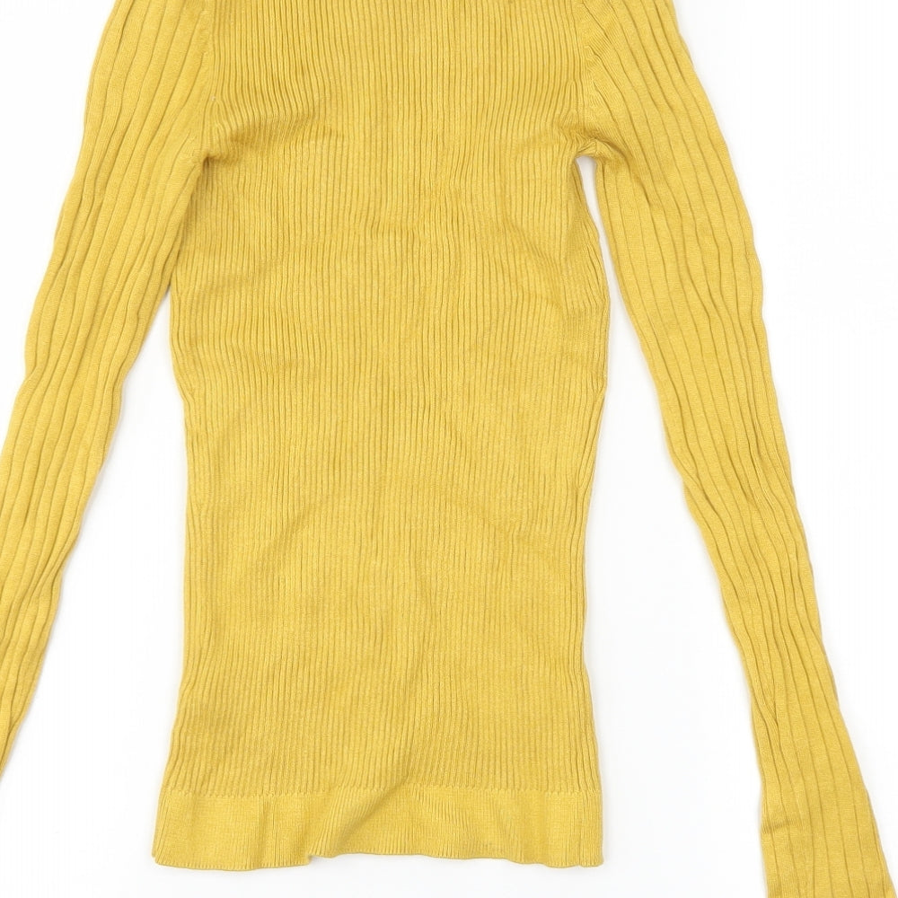 New Look Womens Yellow Pullover Jumper Size 8