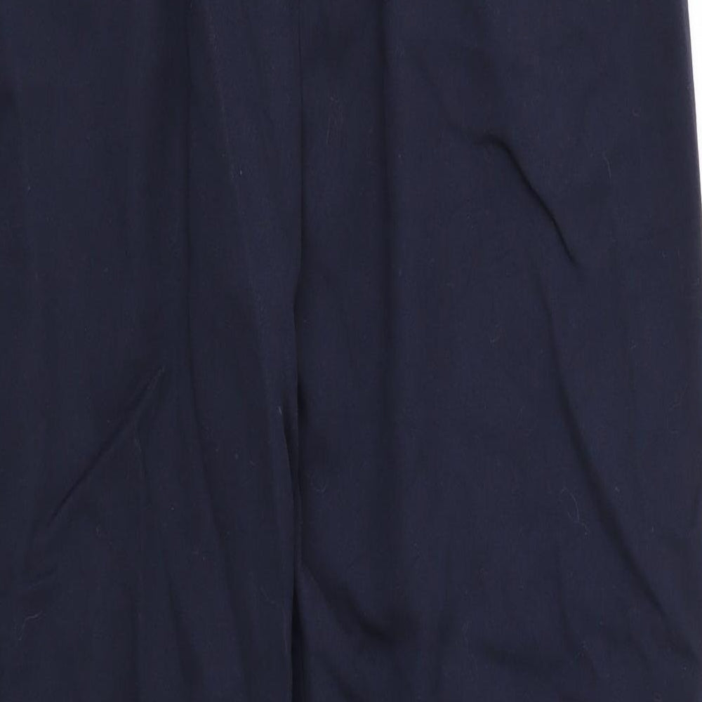 Preworn Womens Black Trousers Size 16 L28 in