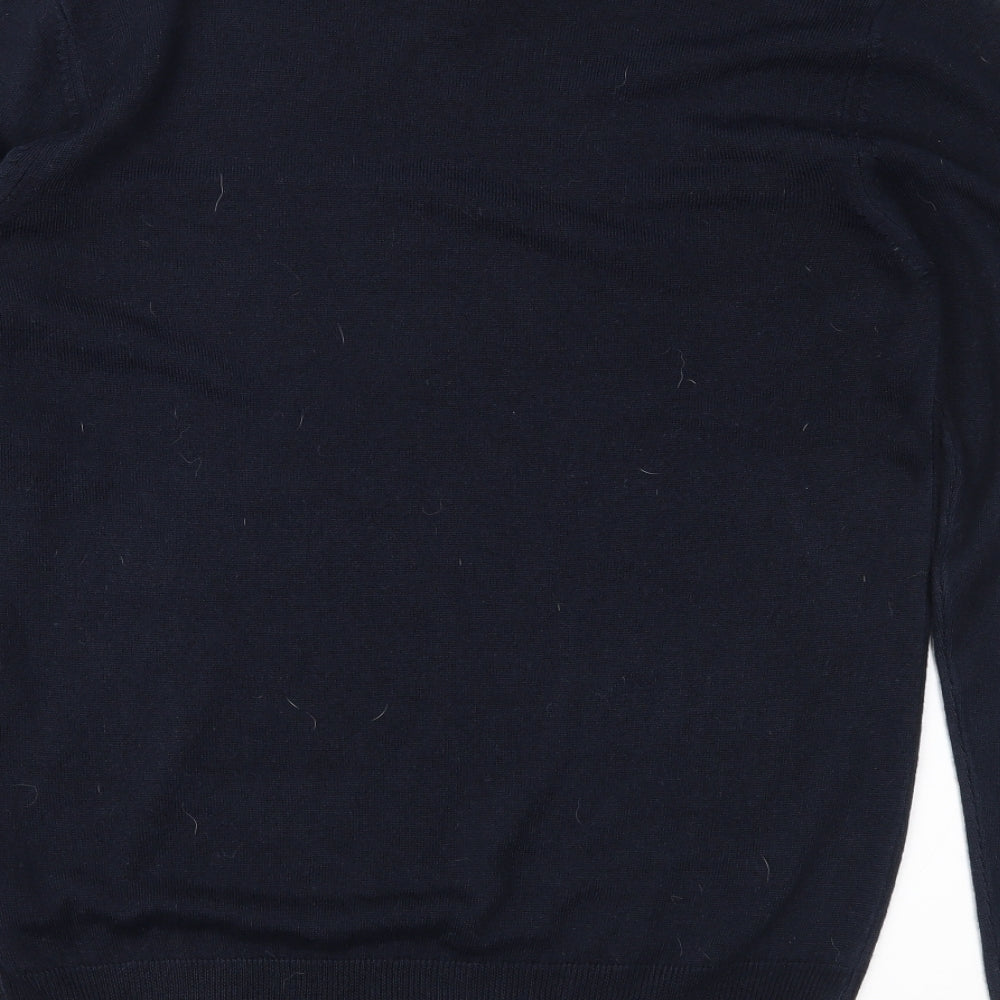 NEXT Mens Black Knit Pullover Jumper Size M