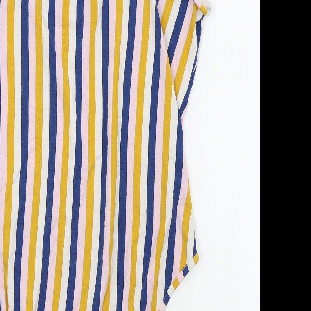 Primark Womens Multicoloured Striped Bodysuit One-Piece Size 12