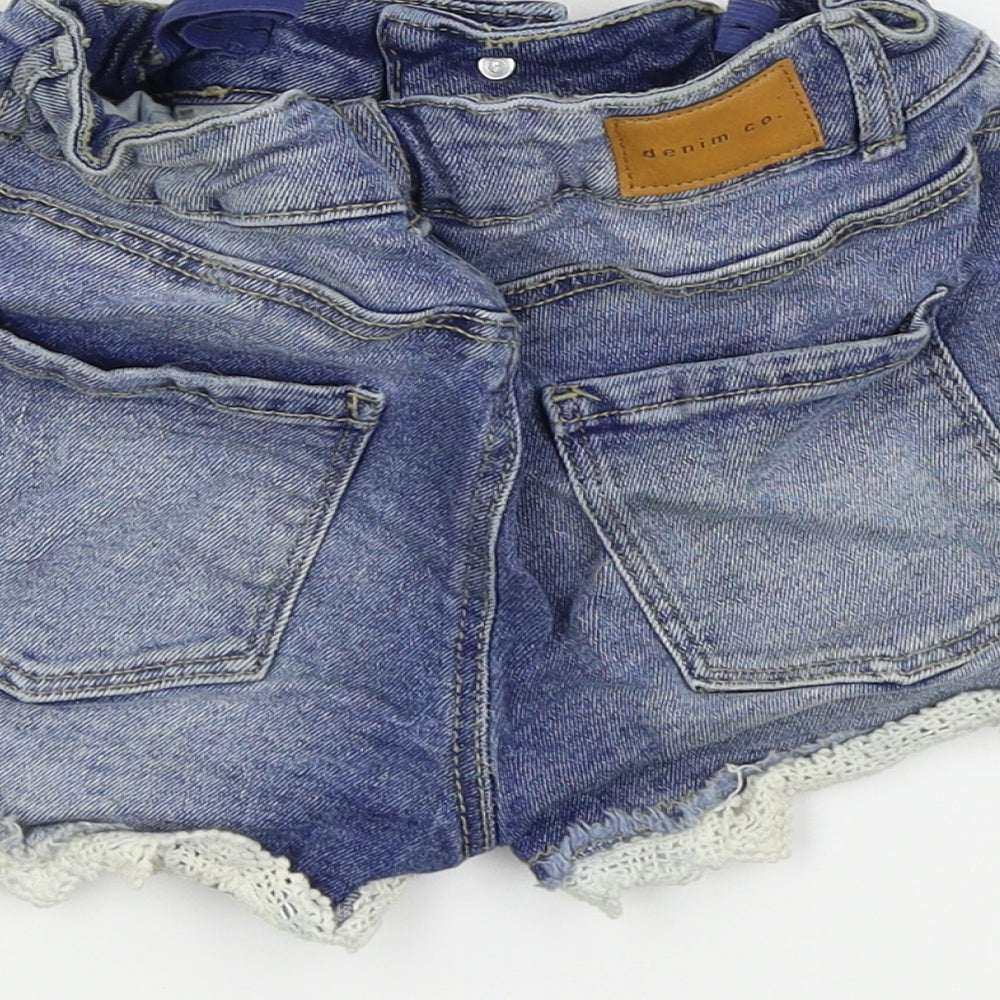denim and co Girls Blue Hot Pants Shorts Size 11-12 Years