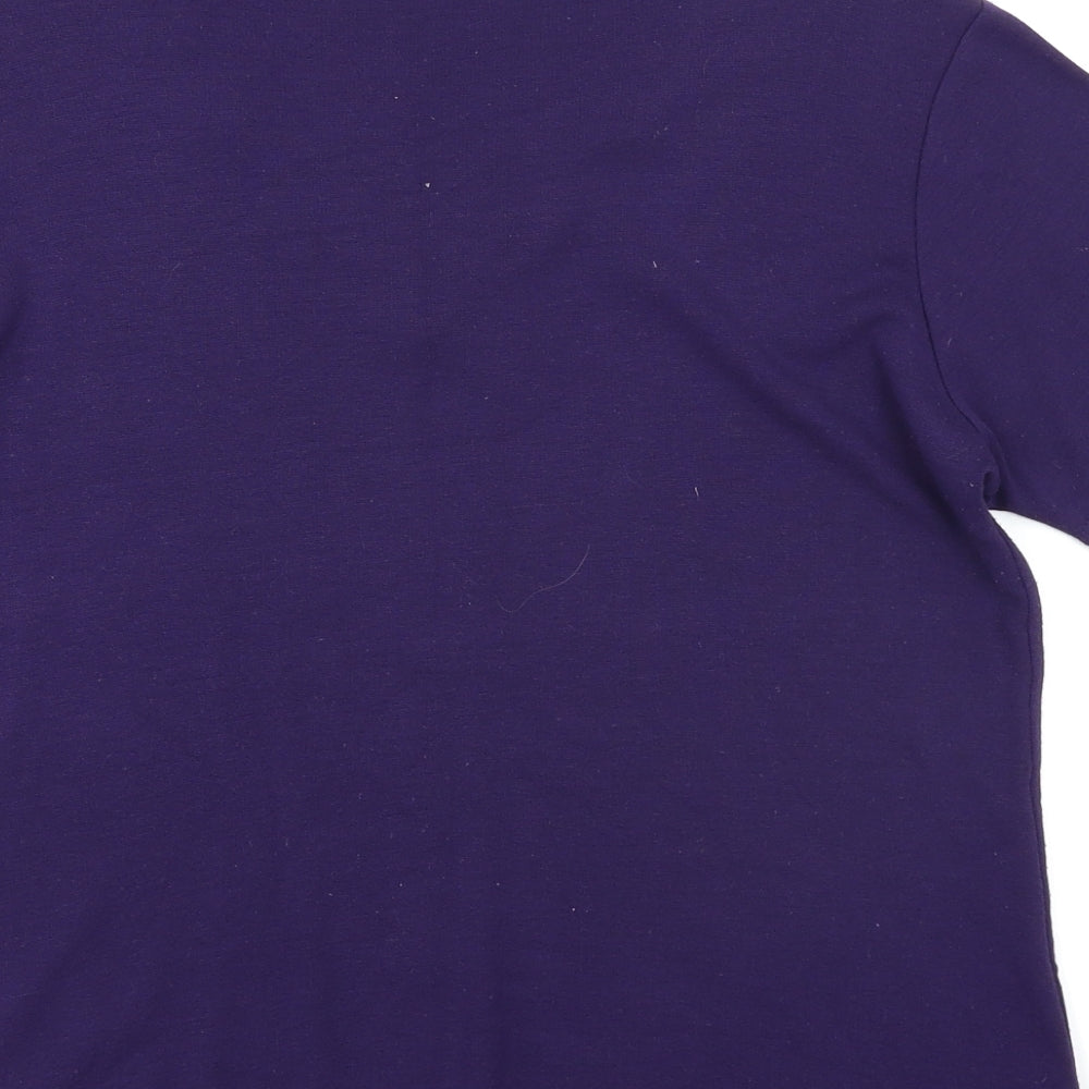 Happit Womens Purple Basic T-Shirt Size 16