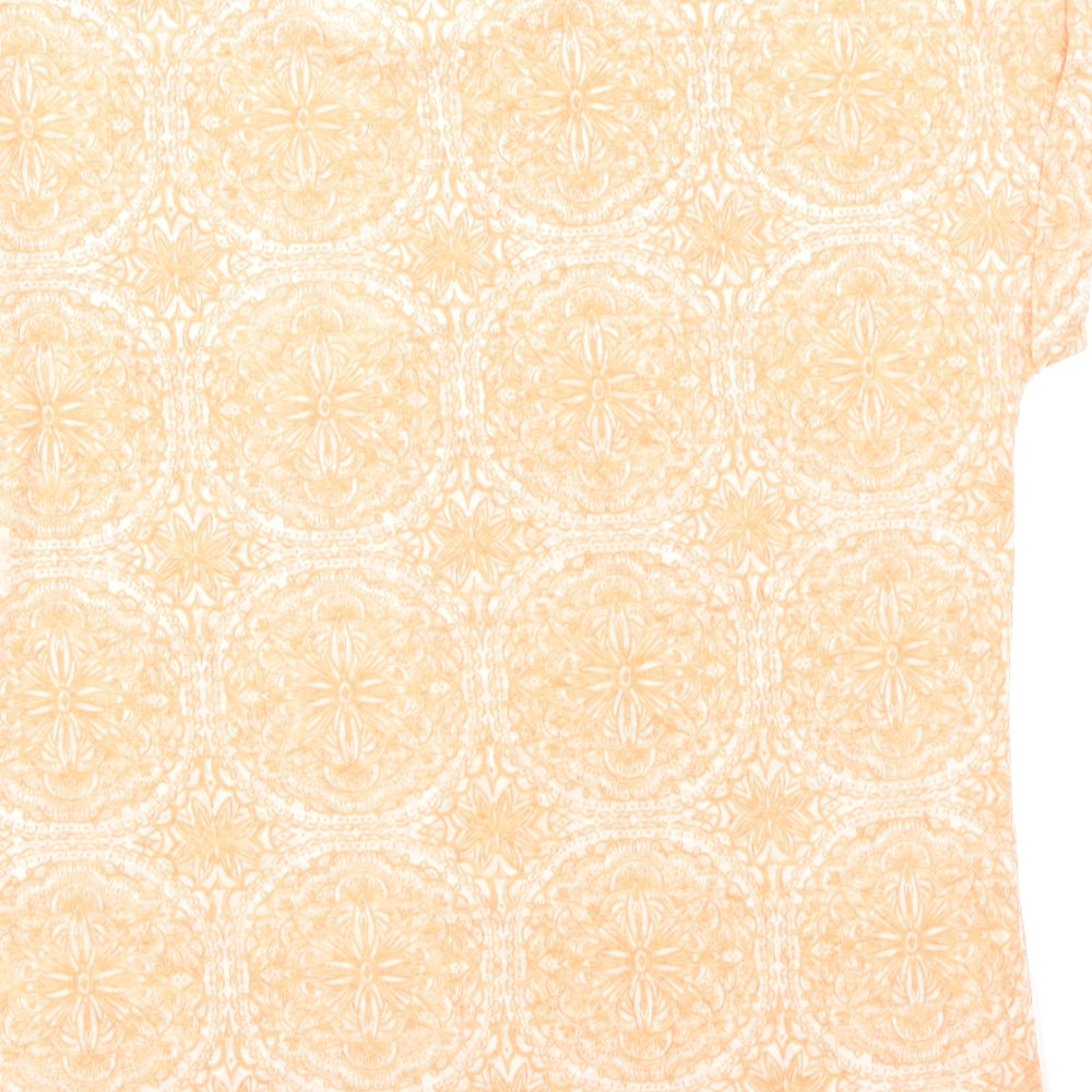 M&S Collection Womens Orange Basic T-Shirt Size 14