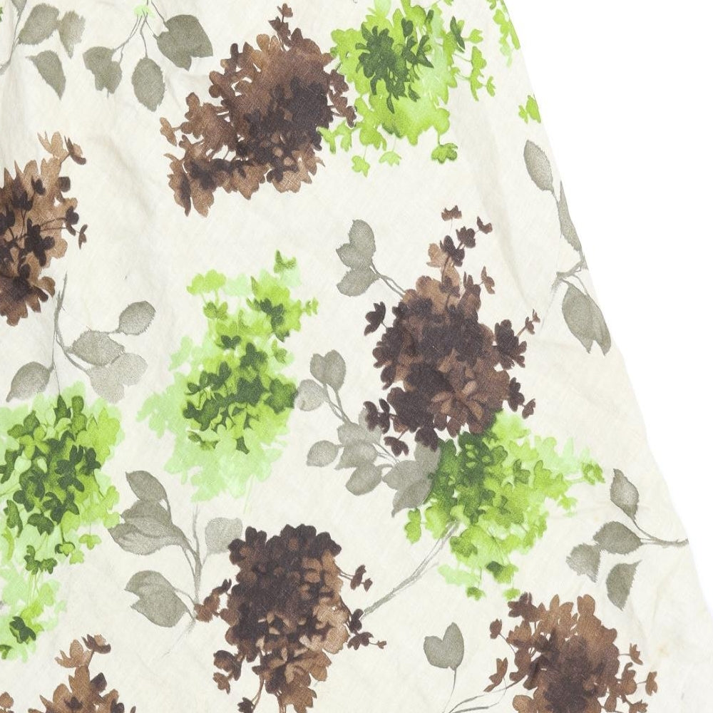 Alex & Co Womens Beige Floral Flare Skirt Size 14