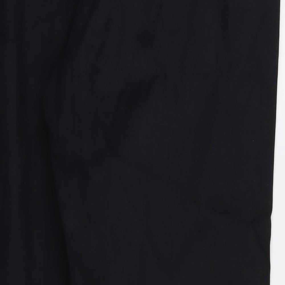 M&S Womens Black Trousers Size 12 L25 in