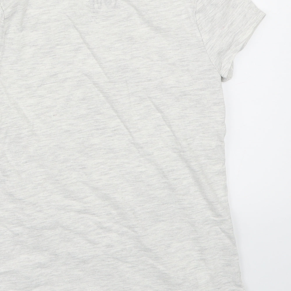 F&F Girls Grey Basic T-Shirt Size 9-10 Years