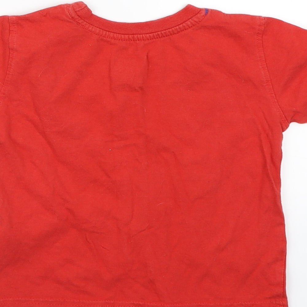 Little Rebel Boys Red Basic T-Shirt Size 24 Months - Football
