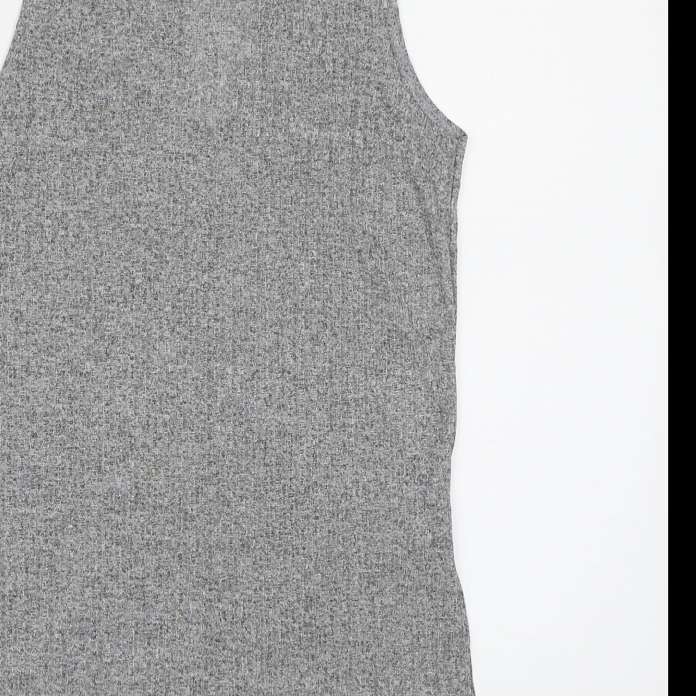 Out Of Gas Womens Grey Basic Blouse Size 8