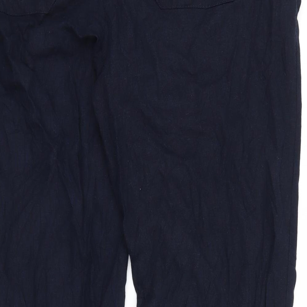 M&S Womens Blue Trousers Size 46 L31 in