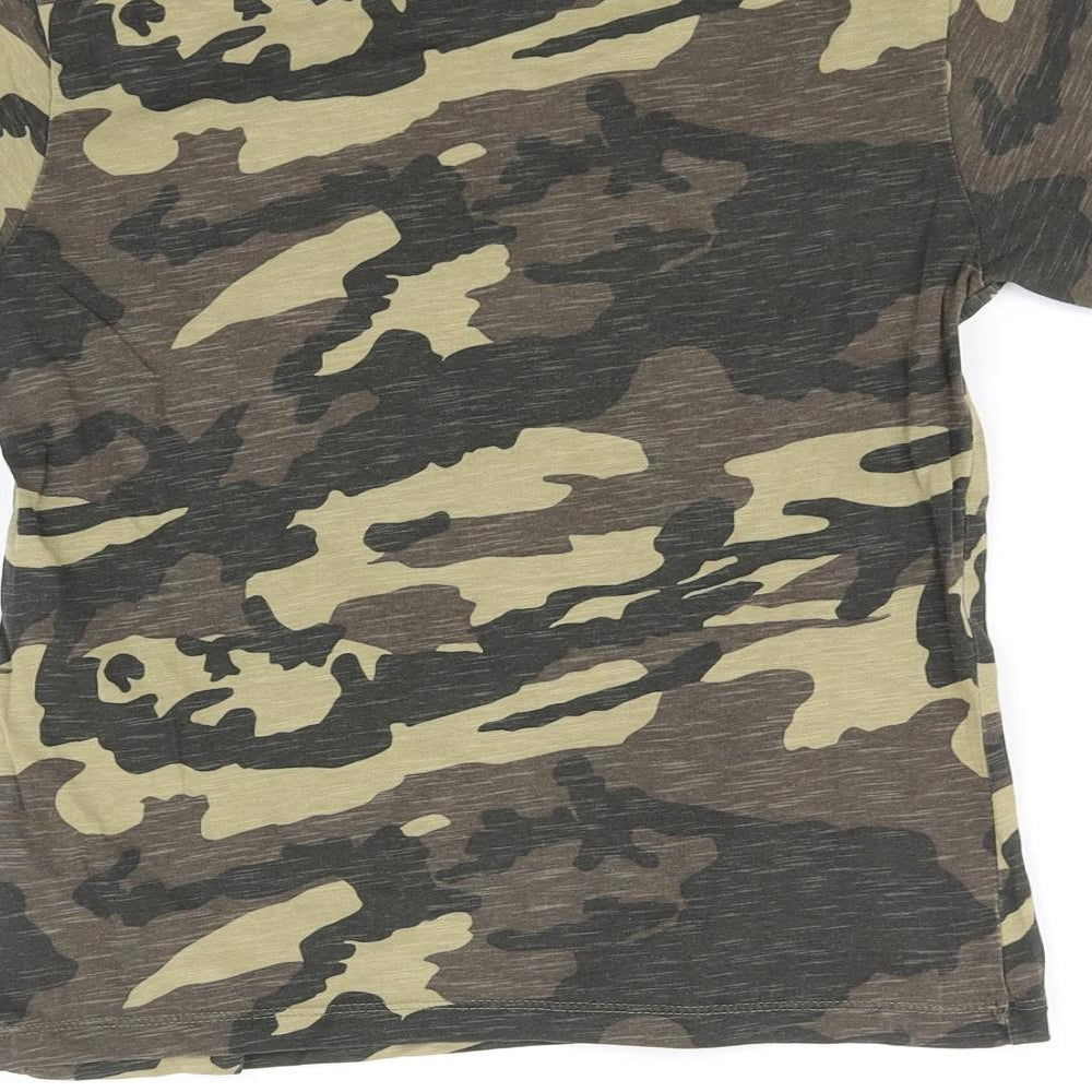 NEXT Boys Green Geometric Basic T-Shirt Size 7 Years