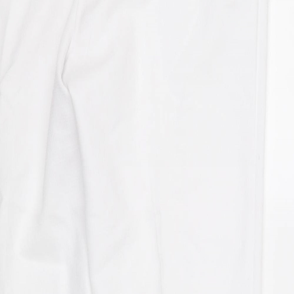 Marks and Spencer Womens White Trousers Size 18 L30 in