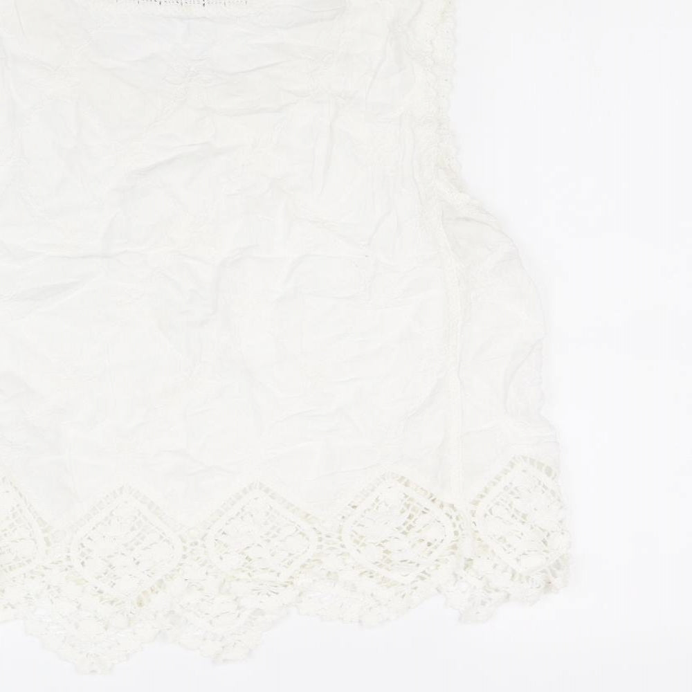 New Look Womens White Basic T-Shirt Size S