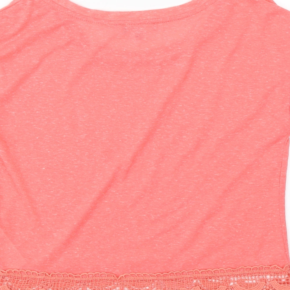New Look Womens Pink Basic T-Shirt Size 8