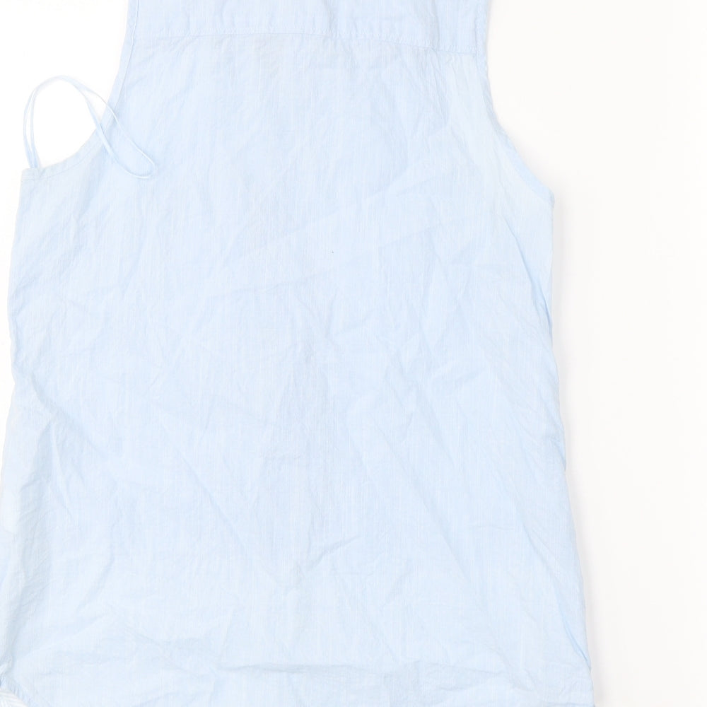 Atmosphere Womens Blue Basic Button-Up Size 8