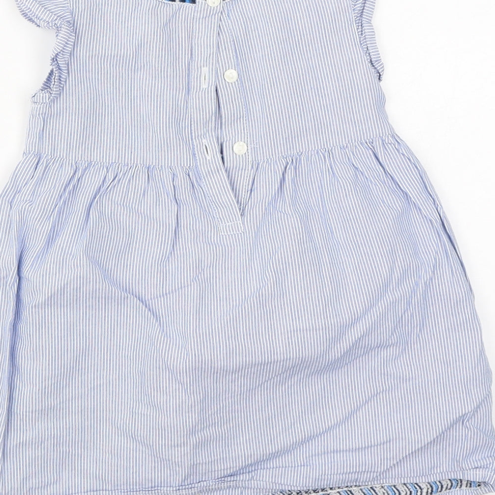 Matalan Boys Blue Striped A-Line Size 12-18 Months