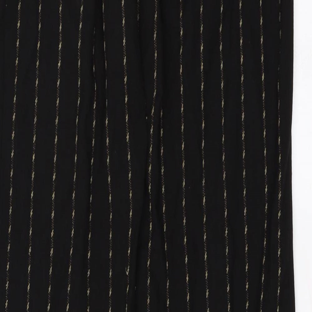 germanica Womens Black Striped Trousers Size 24 in L32 in