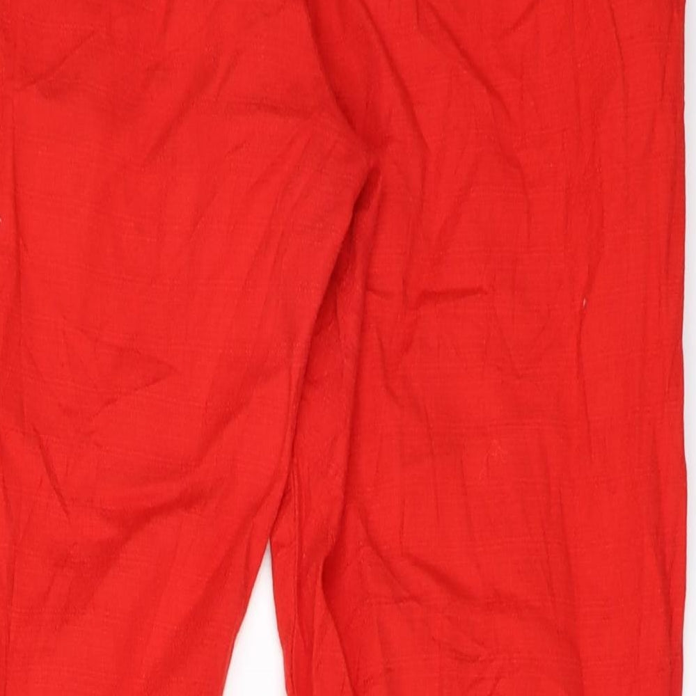 George Womens Red Trousers Size 14 L25 in