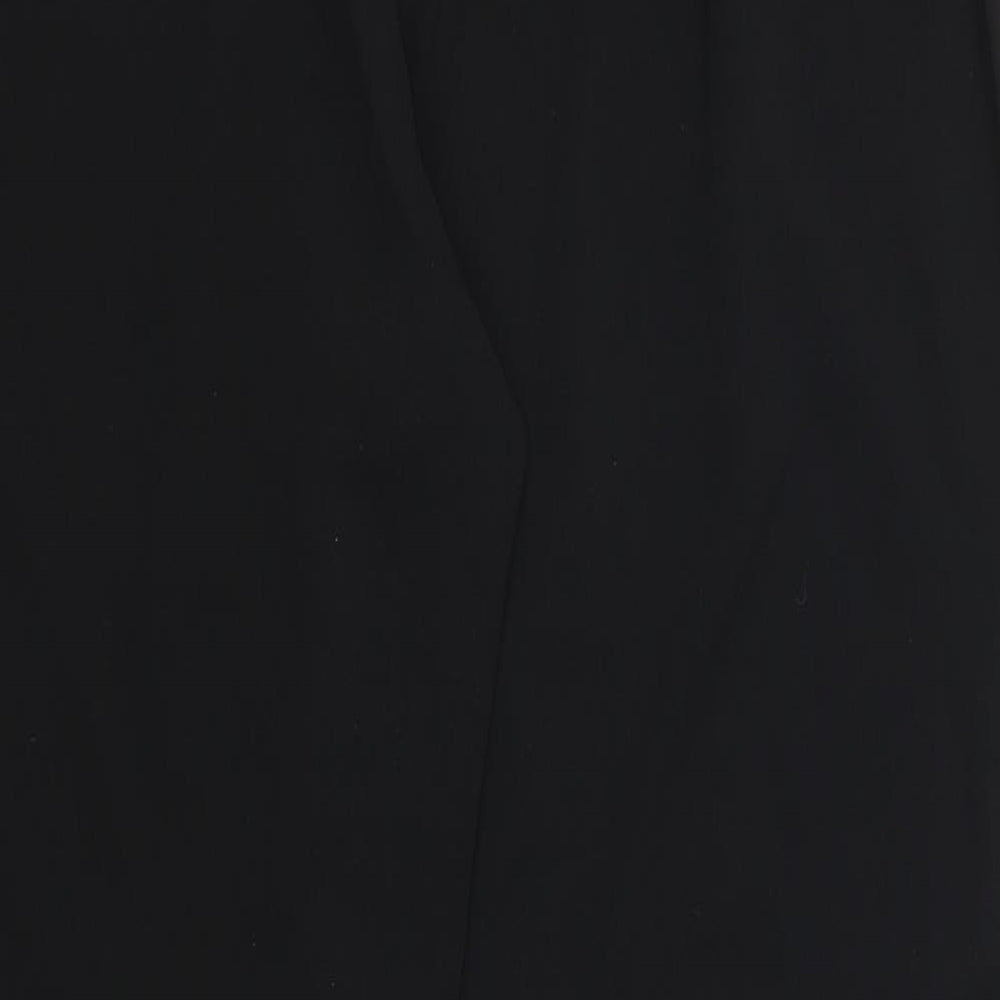Preworn Womens Black Trousers Size 14 L29 in