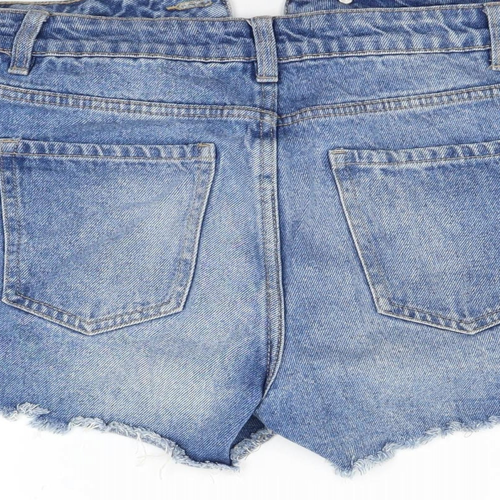 New Look Womens Blue Cut-Off Shorts Size 8