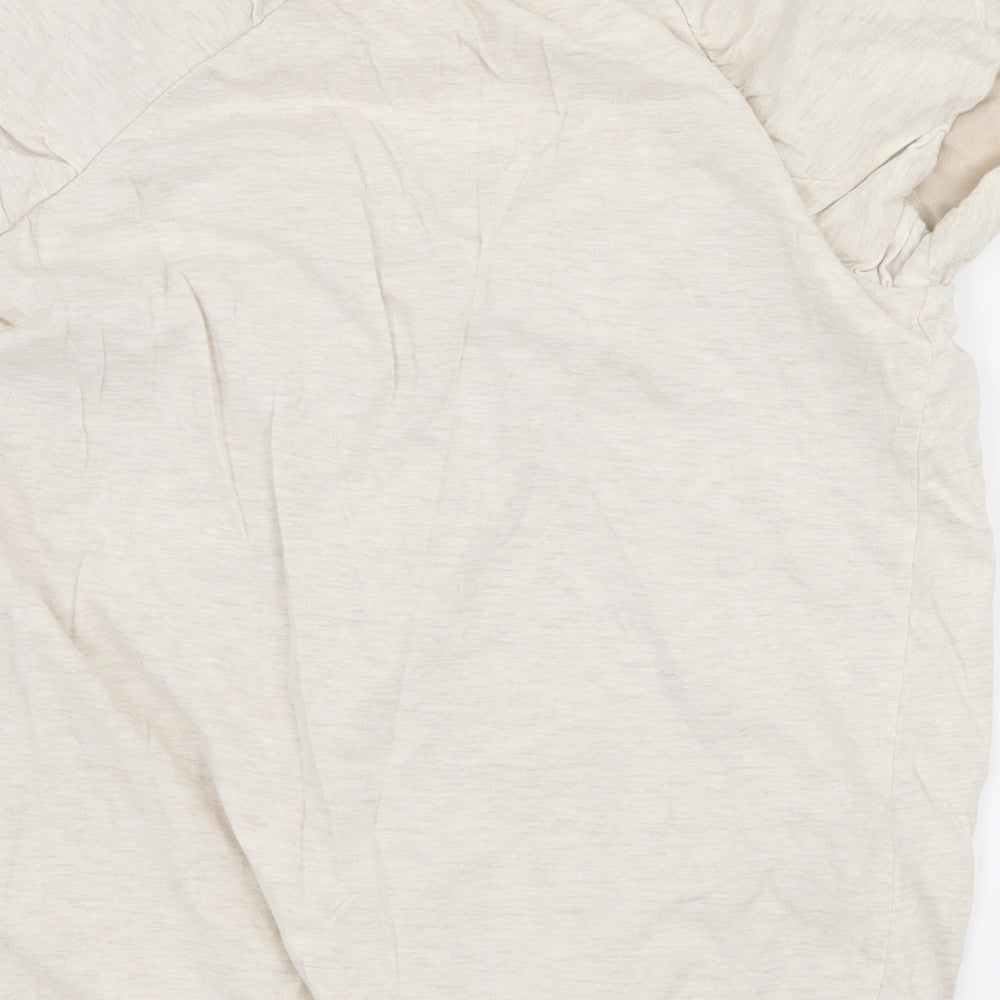 New Look Womens Ivory Basic T-Shirt Size 14