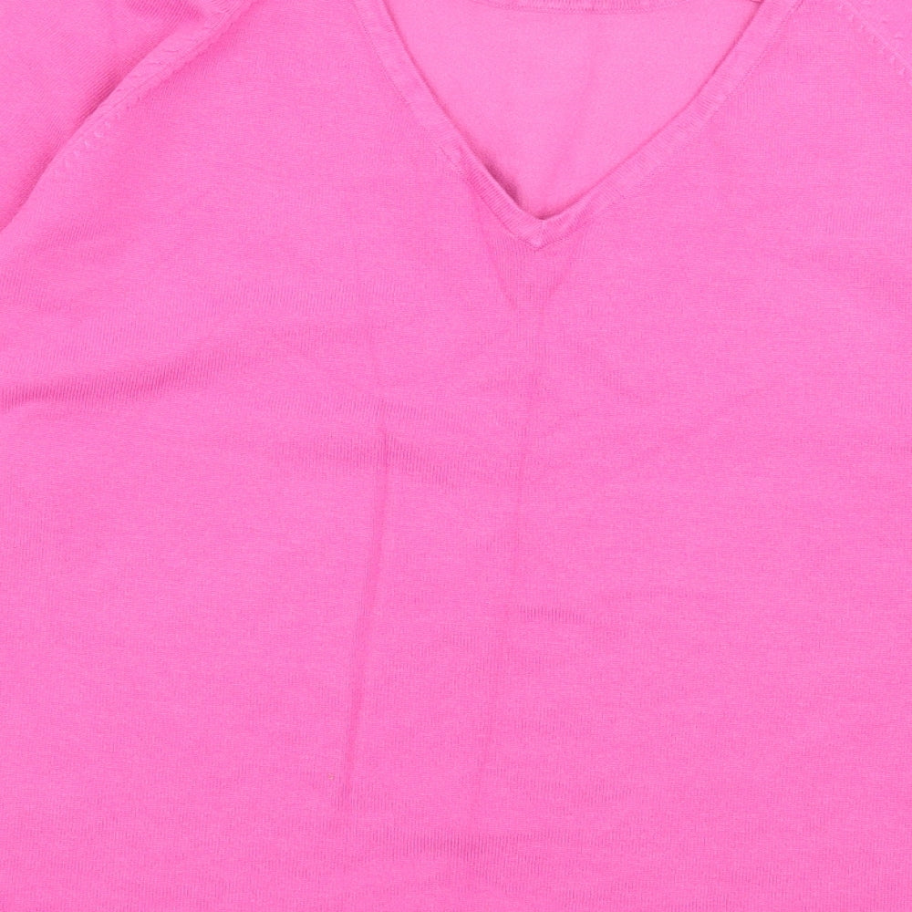 M&Co Womens Pink Knit Pullover Jumper Size 18 - Open Back