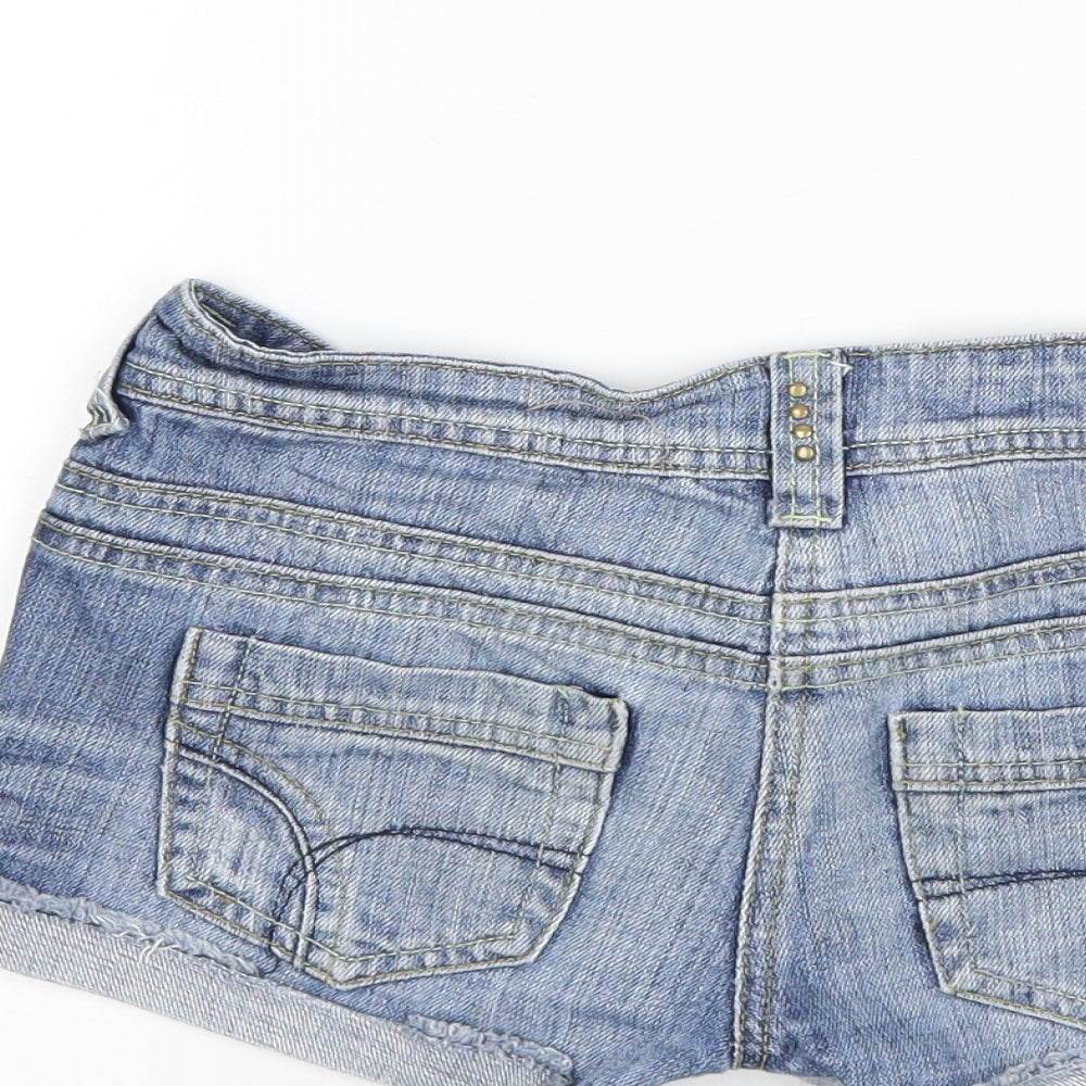 New Look Girls Blue Denim Hot Pants Shorts Size 10 Years