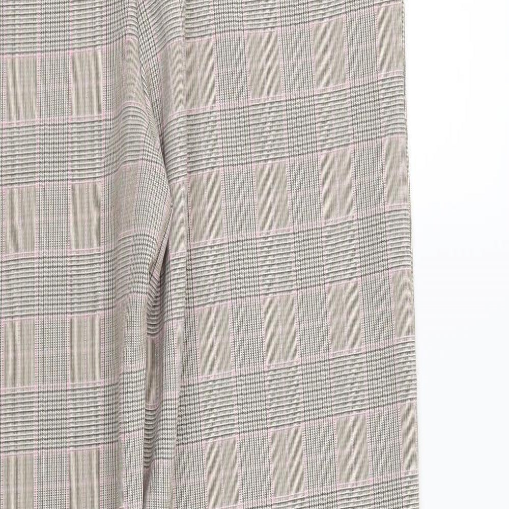 I SAW IT FIRST Womens Beige Check Trousers Size 12 L29 in
