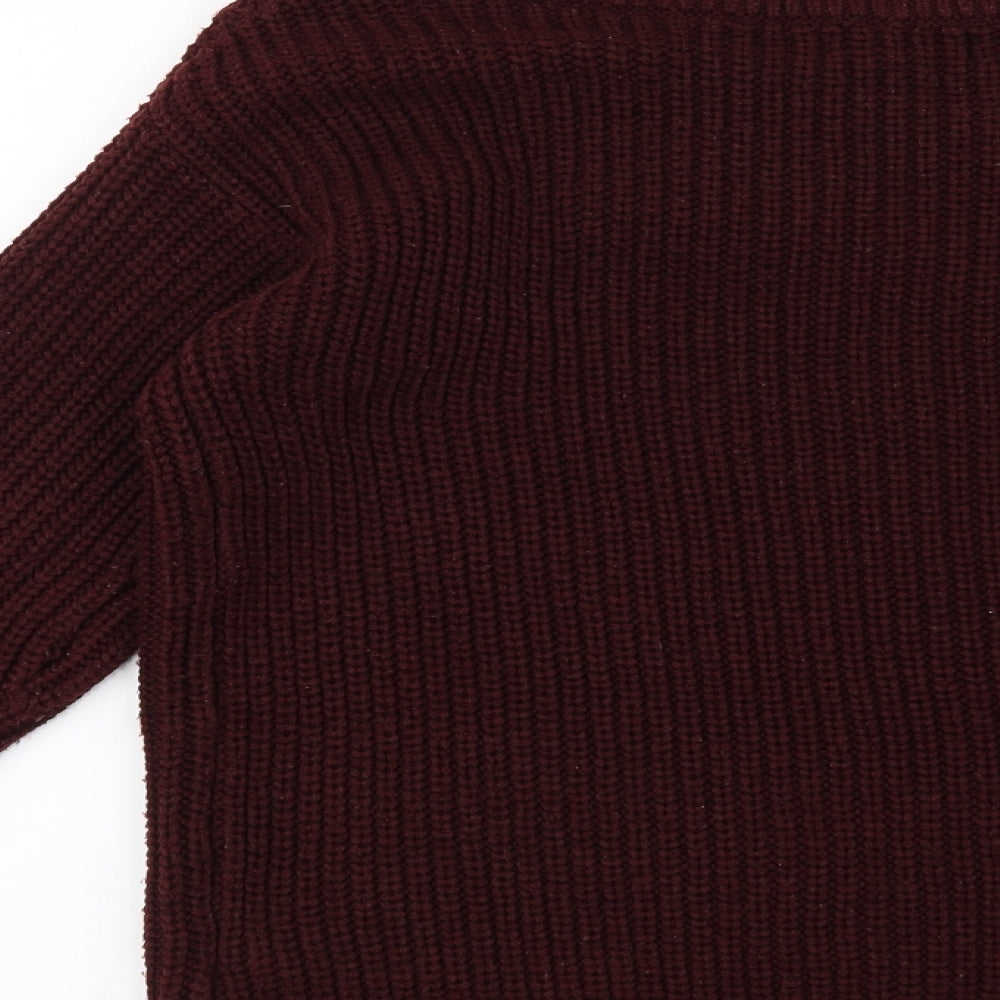 New Look Womens Red Pullover Jumper Size S
