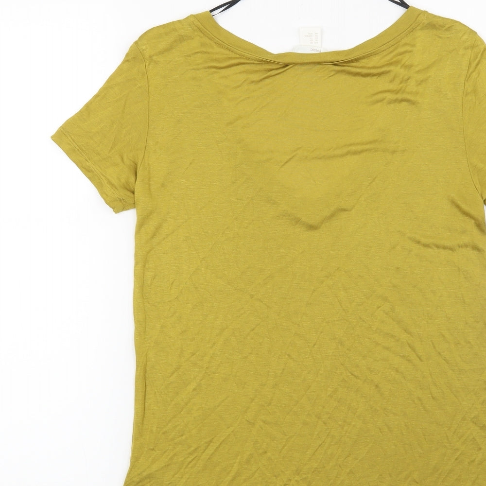 H&M Womens Yellow Basic T-Shirt Size XS