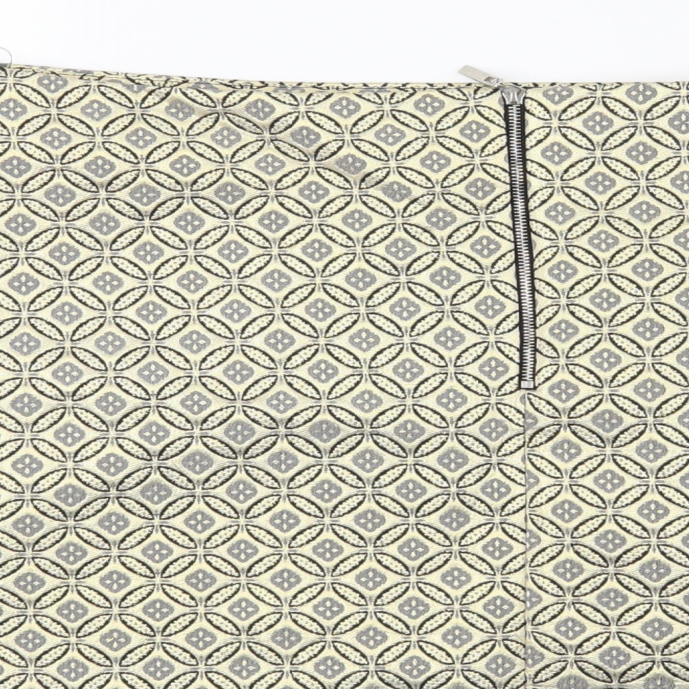 Atmosphere Womens Gold Geometric Maxi Skirt Size 14