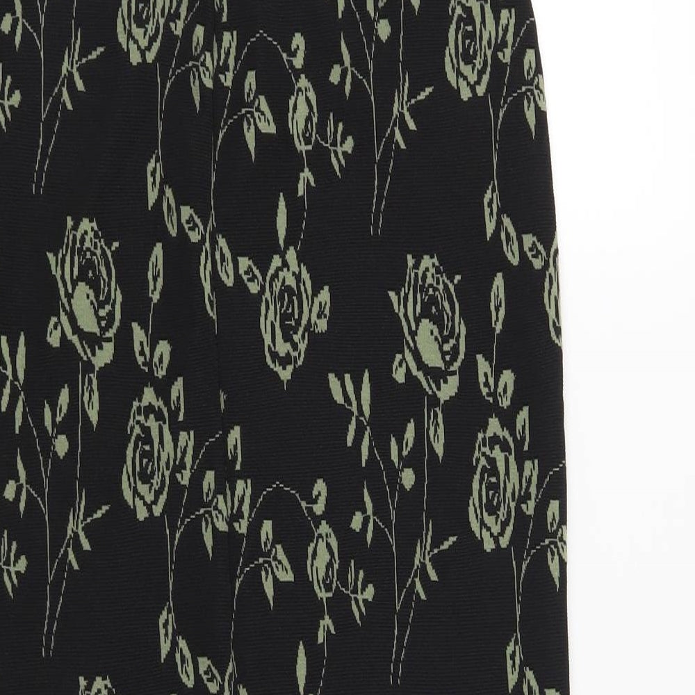 Atmosphere Womens Black Floral Straight & Pencil Skirt Size 12