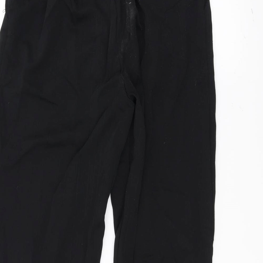 Preworn Womens Black Trousers Size 16 L24 in
