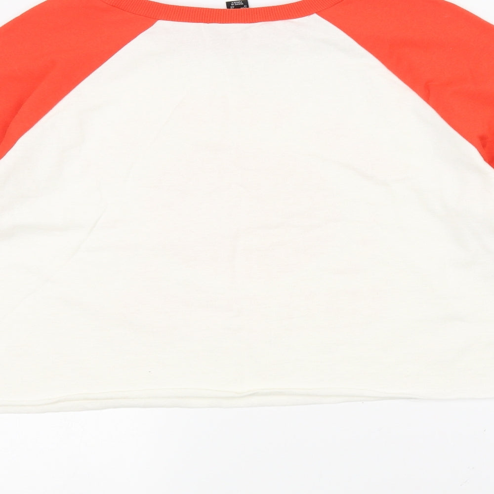 Atmosphere Womens Orange Basic T-Shirt Size 16 - Cropped