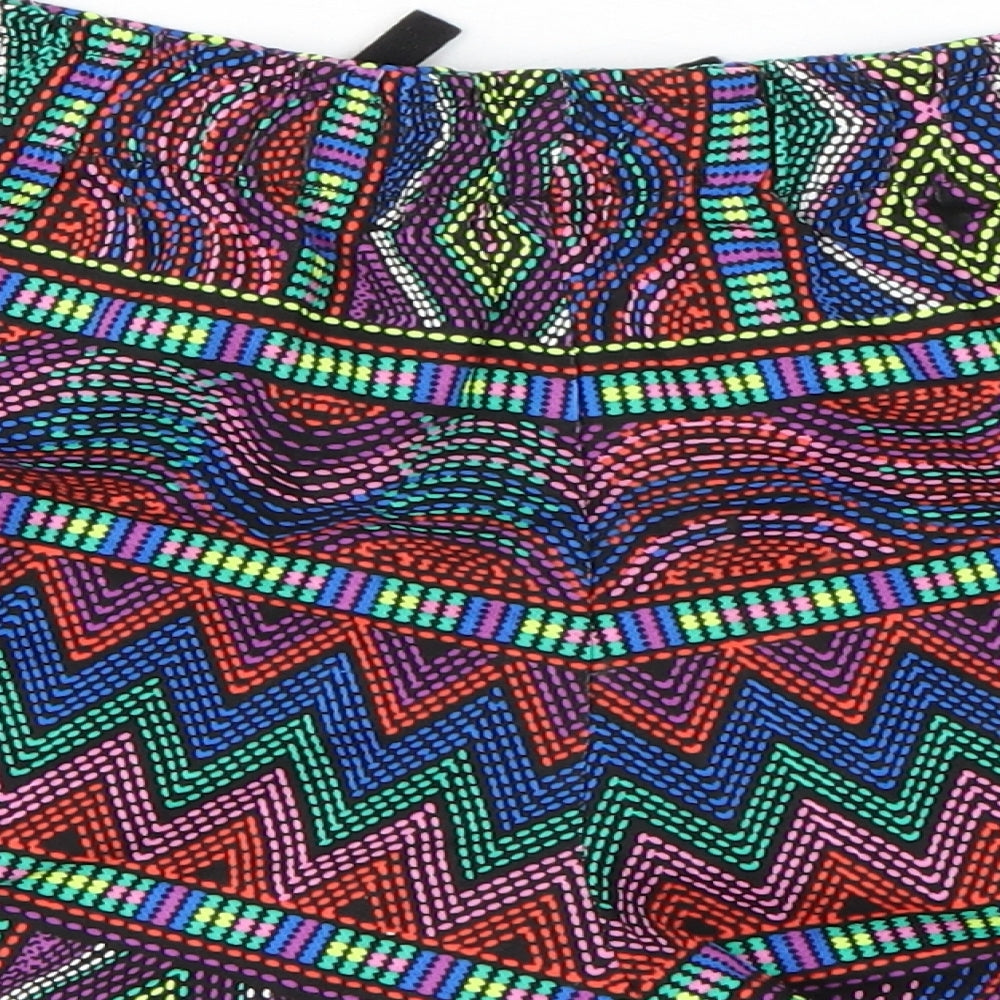George Womens Multicoloured Geometric Hot Pants Shorts Size 12