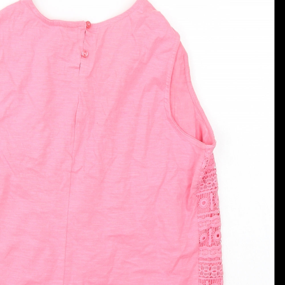 Lottie Womens Pink Geometric Basic Blouse Size 12