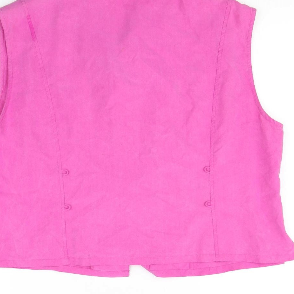 PLanet Womens Pink Basic Button-Up Size 16