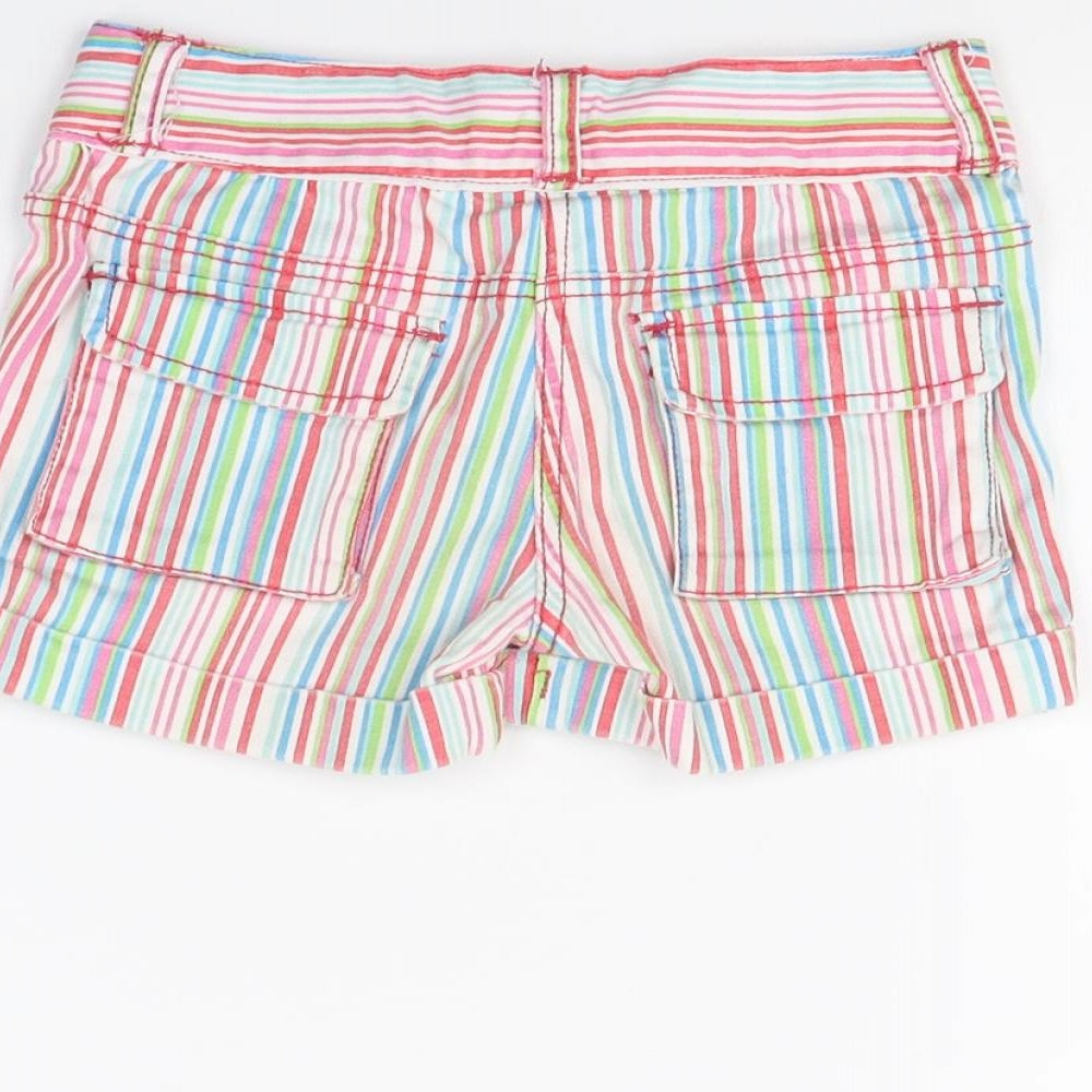 Fun Spirit Girls Multicoloured Striped Bermuda Shorts Size 6 Years