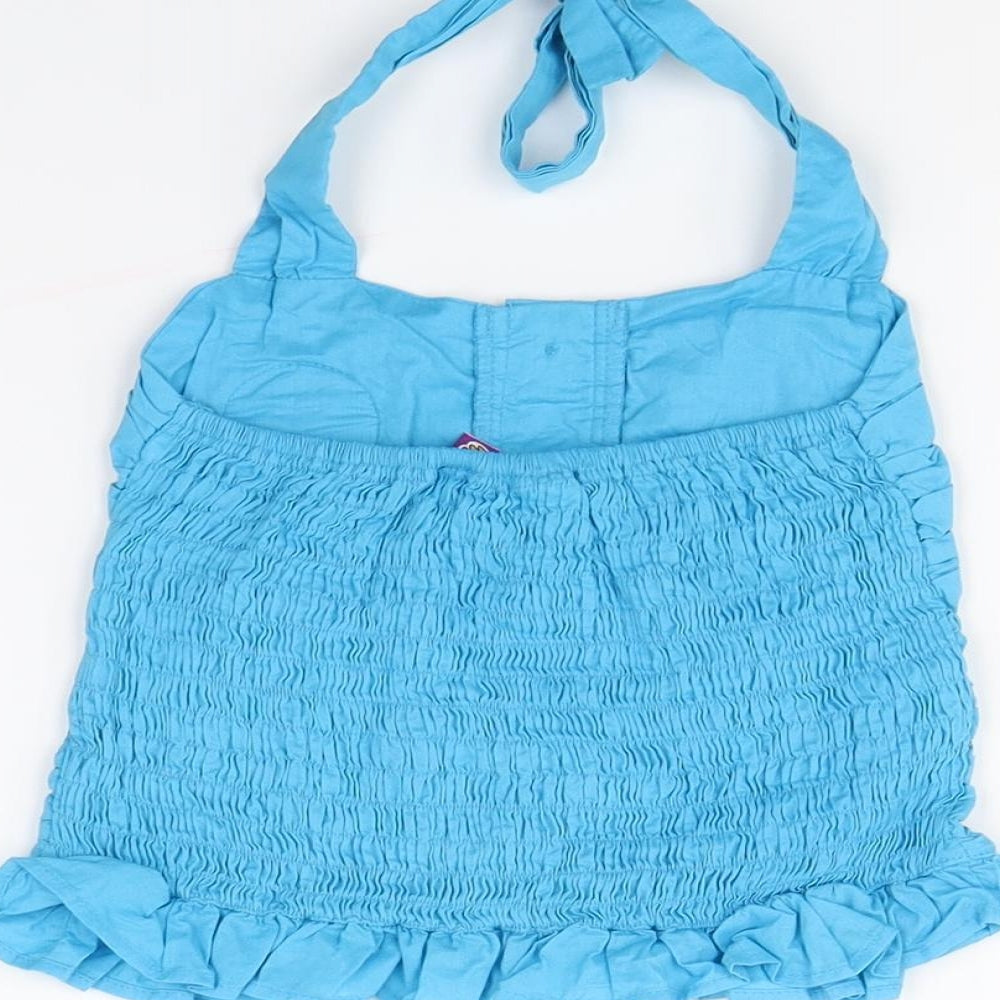 Dora the Explorer Girls Blue Cropped Tank Size 5 Years - Dora The Explorer