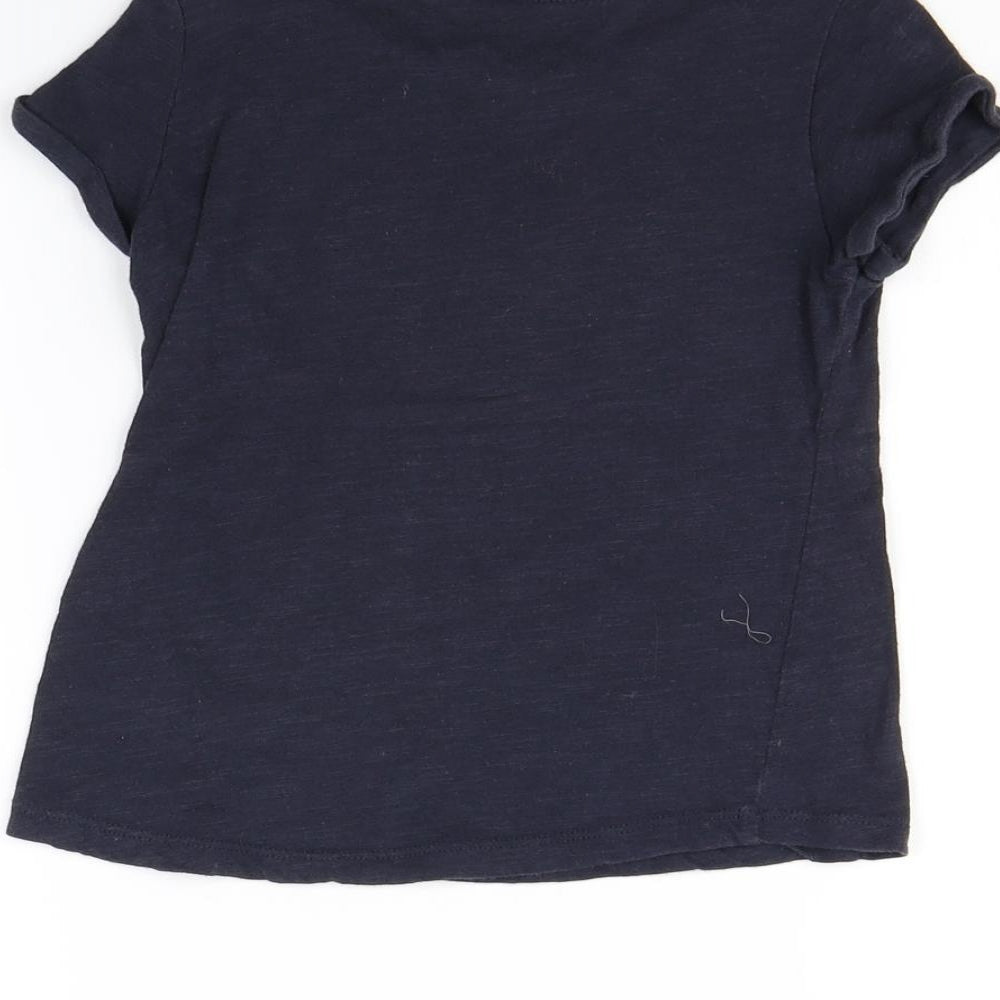 H&M Girls Blue Basic T-Shirt Size 6 Years