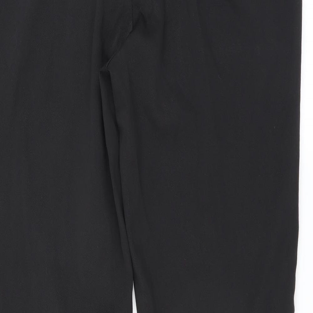 Internationale Womens Black Trousers Size 12 L24 in - cropped