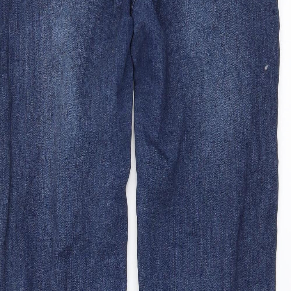 REDAIL Womens Blue Denim Skinny Jeans Size 10 L28 in - Ankle Slits